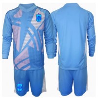 Španielsko Brankarsky Domáci Detský futbalový dres ME 2024 Dlhy Rukáv (+ trenírky)